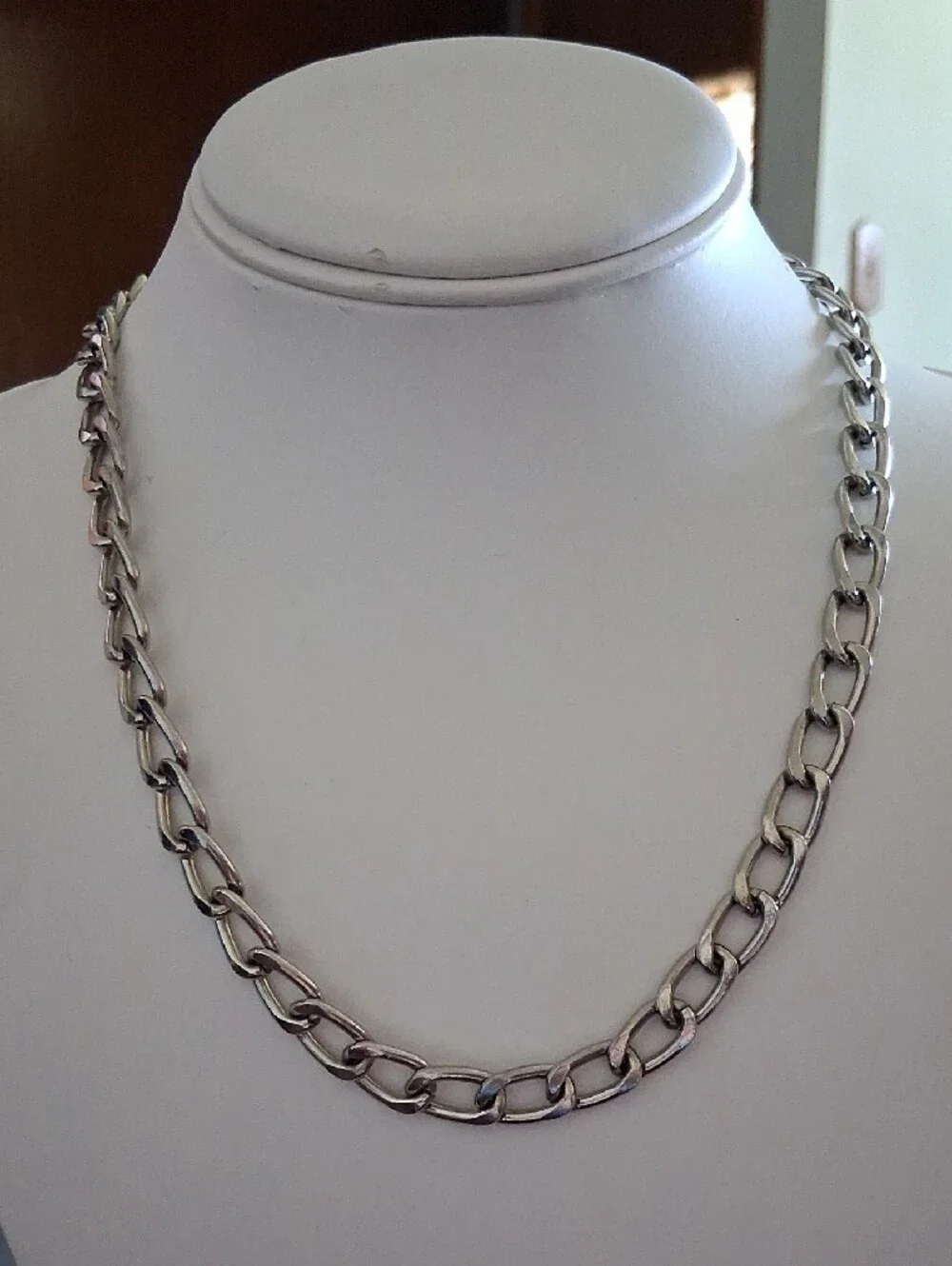 Classic Polished Silver Chain Necklace NN126